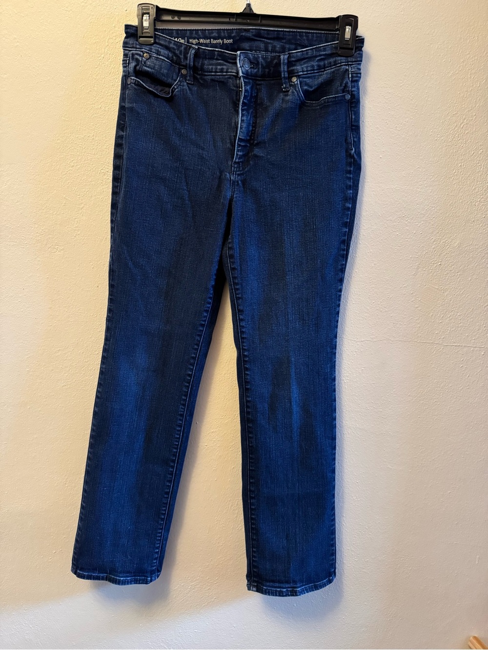Talbots Flawless Barely Boot High Waist Jeans 10P Dark Wash Blue Denim Petite